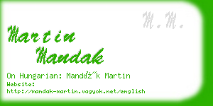 martin mandak business card